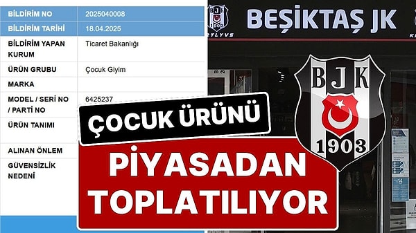 Beşiktaş Kulübü'ne "güvensiz ürün" şoku.