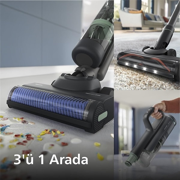 Philips 7000 Serisi AquaTrio Kablosuz Dikey Süpürge