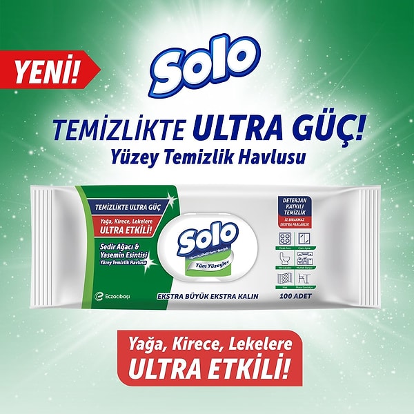 Solo Yüzey Temizleme Mendili