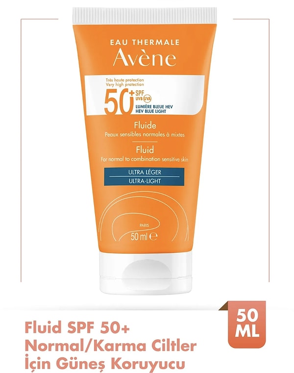 13. Trendyol'da bugün Avene Fluid SPF 50+ Normal ve Karma Ciltler için Yüksek Korumalı Yüz Güneş Kremi de var!