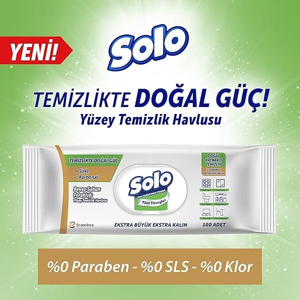 Solo Yüzey Temizleme Mendili