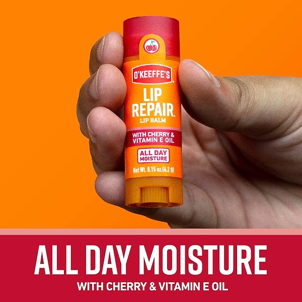 6. O'Keeffe's Lip Balm - Kiraz & E Vitaminli 2x4.2g