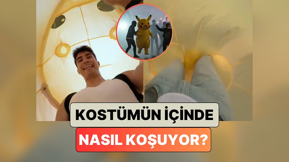 Pikachu Kostümüyle Eylemlere Damgasını Vuran Genç Kostümün İçinde Nasıl Koştuğunu Paylaştı