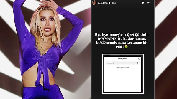 Derici, Instagram hesabından yaptığı paylaşımda çok sert konuştu.