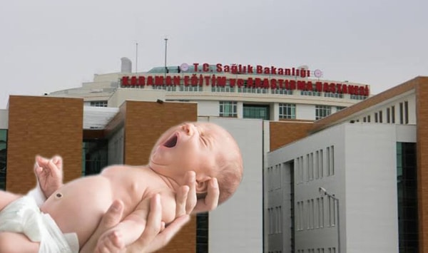 14 yaşında olduğu ifade edilen M.N., isimli kız çocuğu Karaman Eğitim ve Araştırma Hastanesi’nin tuvaletinde doğum yaptı. Korkunç gerçek ise kısa süre sonra temizlik personelinin fark etmesiyle ortaya çıktı. Görseli