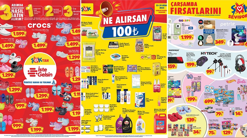 ŞOK'a Crocs Model Çeşitleri Geliyor! 23 Nisan 2025 ŞOK Aktüel Ürünler Kataloğu