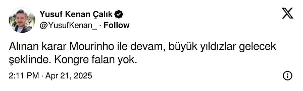 Yusuf Kenan Çalık, "kongre falan yok" dedi