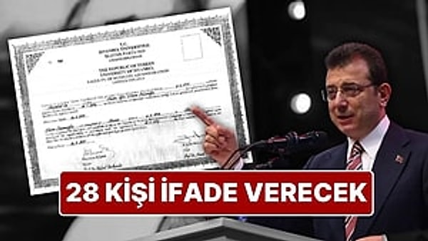 İstanbul Cumhuriyet Başsavcılığınca, İBB Başkanı Ekrem İmamoğlu hakkında başlatılan 'sahte diploma' soruşturması kapsamında diploması iptal edilen 28 kişi ifadeye çağırıldı.