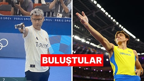 Paris Olimpiyat Oyunları'na Damga Vuran Yusuf Dikeç ve Duplantis Beraber Poz Verdi