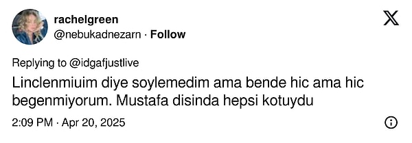 Kullanıcının bu yorumuna destek verenler oldu.