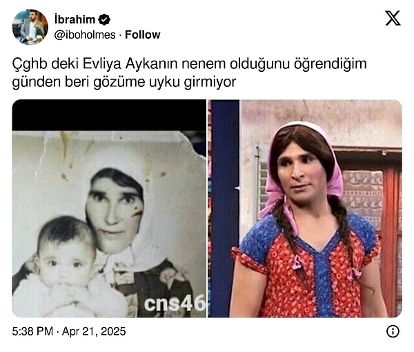 Sosyal medyada sıkça adından söz ettiren Evliya Aykan, bir kullanıcının paylaşımıyla yeniden ön plana çıktı.