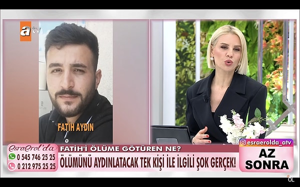 Esra Erol, Fatih Aydın'ın ölümünü araştırıyor. Görseli