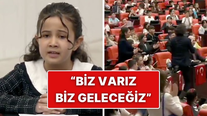 TBMM Çocuk Özel Oturumu'na Damga Vuran Sözler: Küçük Çocuk Ayakta Alkışlandı!