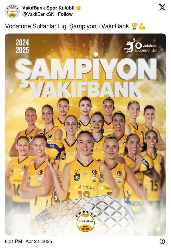 Vakıfbank'ın paylaşımı 👇
