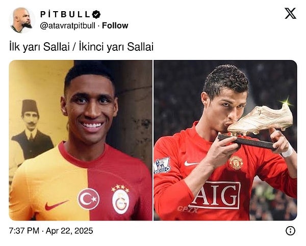 Galatasaray taraftarının galibiyete dair öne çıkan sosyal medya paylaşımları şöyle 👇 Görseli