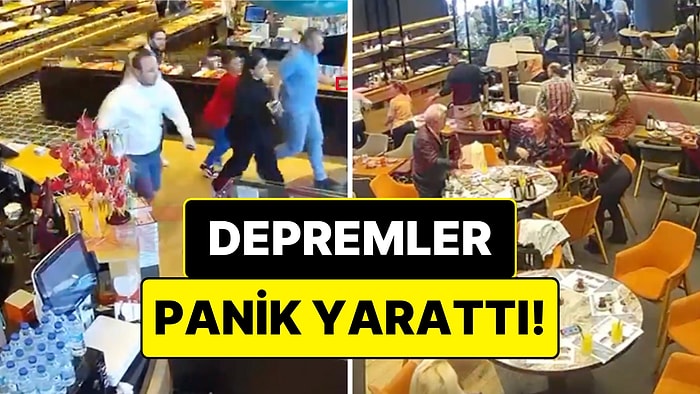Herkes Çok Korktu: İstanbul'daki Deprem Anında Bir Kafede Kaydedilen Görüntü Paylaşıldı!