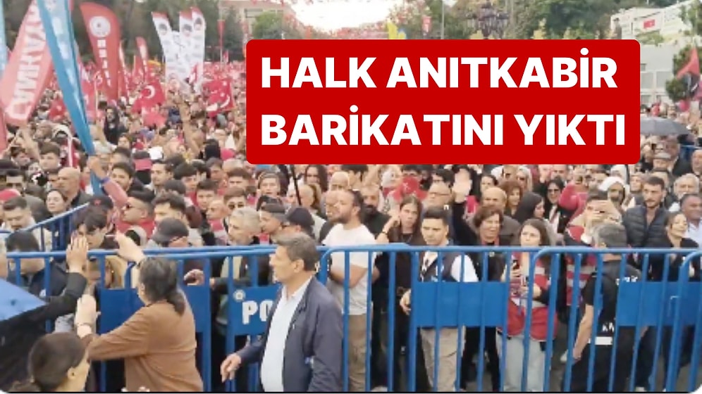 Özgür Özel'in Konuşması Bitti, Halk Barikatı Yıkarak Anıtkabir'e Yürüyüşe Geçti