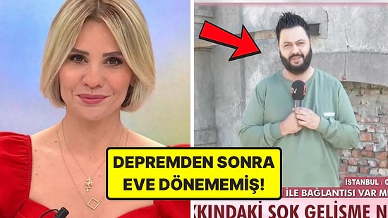 Depreme Yakalanmış! Esra Erol'daki Muhabir Caner, Canlı Yayına Ev Kıyafetleriyle Çıktı