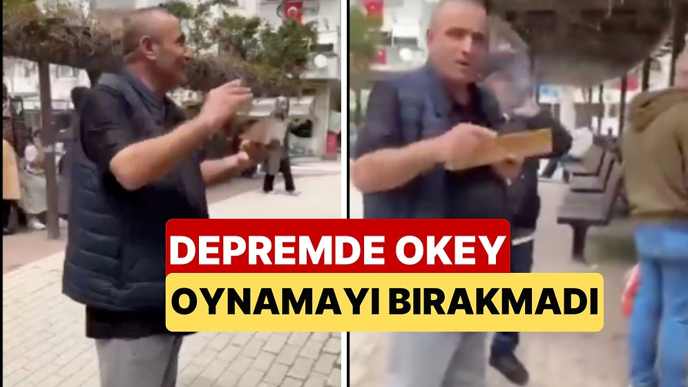 Depremden Kaçan Vatandaş Okey Istakasını Bırakamadı