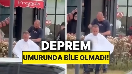 Deprem Umurunda Bile Olmadı! Başakşehir’de Bir Berber Depremden Sonra Tıraşına Devam Etti