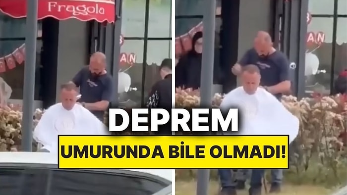 Deprem Umurunda Bile Olmadı! Başakşehir’de Bir Berber Depremden Sonra Tıraşına Devam Etti