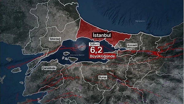 6.2 şiddetindeki İstanbul depremi büyük paniğe neden oldu. Görseli