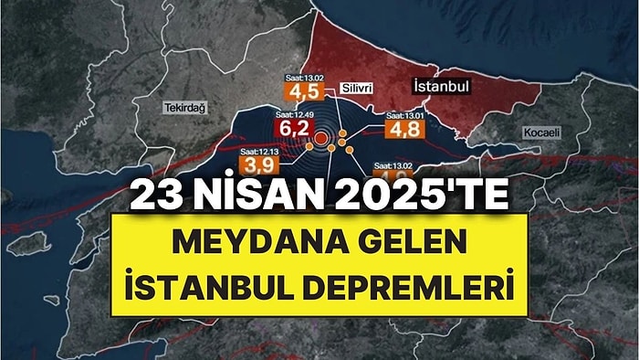 Beşik Gibi Sallanıyoruz: 23 Nisan'da İstanbul'da Meydana Gelen 3 ve Üzeri Tüm Depremler