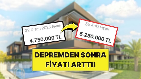 Yaşanan 6.2'lik Depremden Sonra Bir Villa Arsasının Zamlanması Tepkilere Neden Oldu