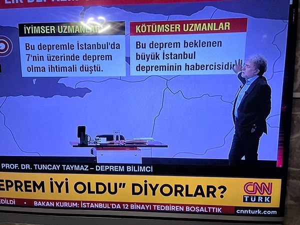 CNN Türk, deprem uzmanlarının açıklamalarını bambaşka bir yöntemle ekrana getirdi.