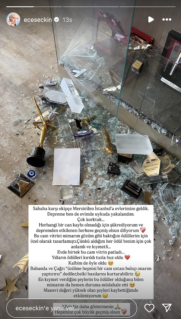 Seçkin, yaşadıklarını Instagram’da paylaştı:
