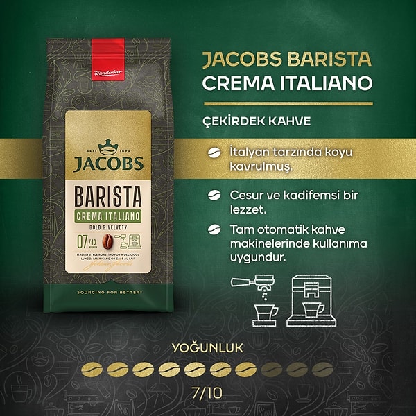 Jacobs Barista Editions Crema Italiano Çekirdek Kahve