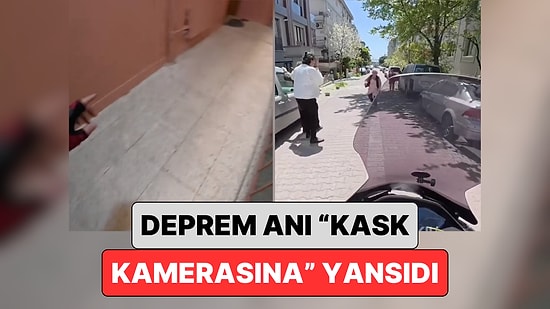 Kızına Ulaşmaya Çalıştı: Deprem Anı Bir Motorcunun Kask Kamerasına Yansıdı