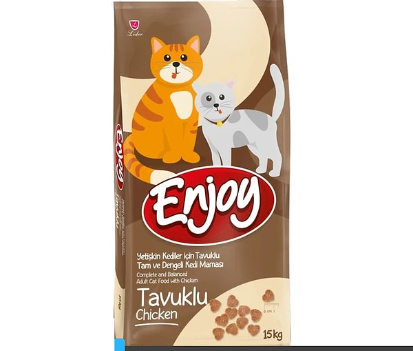 Enjoy Tavuklu Yetişkin Kedi Maması 15 Kg