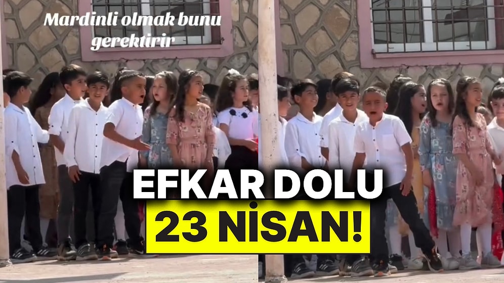 23 Nisan Gösterilerinde “Mardinli Güzel Yarim” Çalınca Efkarına Engel Olamayan Tatlı Çocuk