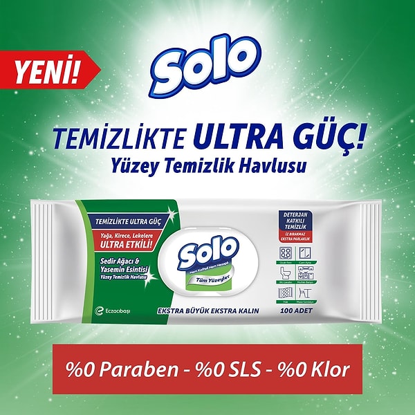 Solo Yüzey Temizleme Mendili