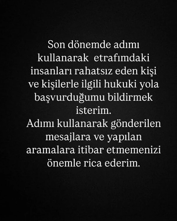 İşte o paylaşım: