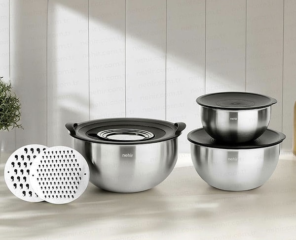 Nehir Silver Karıştırma Kabı Takımı