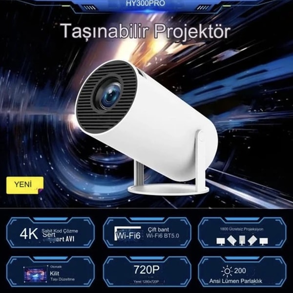 7. Hepsiburada'da indirimde olan Red Rook Magcubic Akıllı Taşınabilir 4K Projeksiyon'u kaçırmayın!