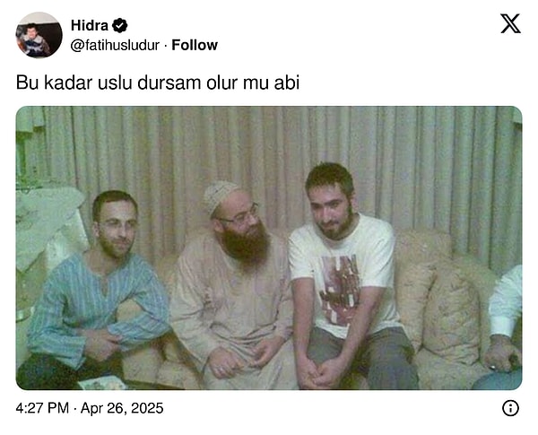 Hidra, yıllar önceye ait "Cübbeli Ahmet ve Sagopa Kajmer" defterini tekrardan açarak bu fotoğrafı paylaştı.