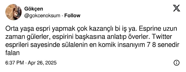Sülalenin en komik insanı oluyorsunuz.