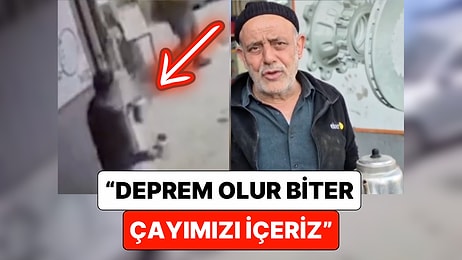 Deprem Anında Bir Vatandaş Çaydanlığını da Alarak Kaçtı: "Deprem Olur Biter, Çayımızı İçeriz"