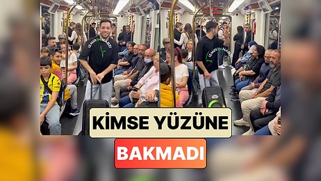 İzmir'de Bir Genç Metro'da Müzik Açıp İnsanları Eğlendirmek İsterken Kimse Yüzüne Bakmadı