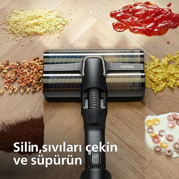 Philips 9000 Serisi AquaTrio kablosuz dikey süpürge hem ıslak hem kuru temizlikte eşsiz performans, kablosuz özgürlük ve akıllı Teknolojiyle ev Temizliğinizi kolaylaştırın.