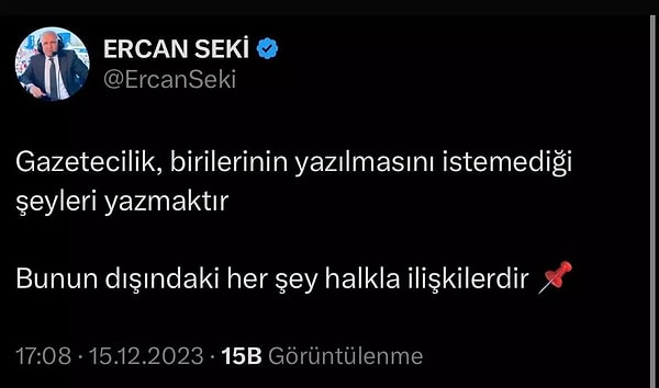 Ercan Seki’nin eski paylaşımı da ortaya çıktı.