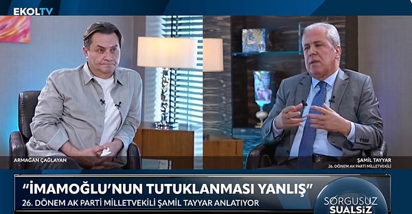 AKP’nin önemli isimlerinden Şamil Tayyar, Ekol TV’de katıldığı programda Ekrem İmamoğlu hakkında açıklamalarda bulundu. Görseli
