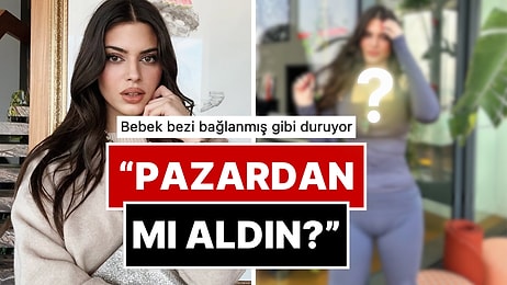 Defne Samyeli'nin Küçük Kızı Derin Talu'nun Bebek Bezi Takmış Gibi Gözüken Kombini Dillere Fena Düştü