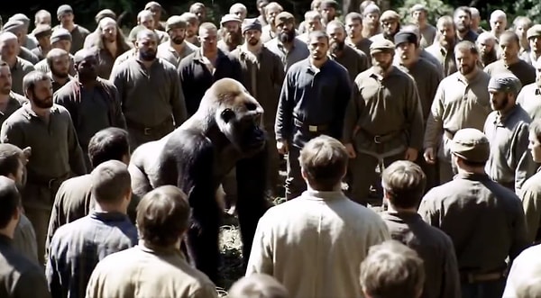 100 İnsan vs 1 Goril: Kavgayı hayal etme vakti.