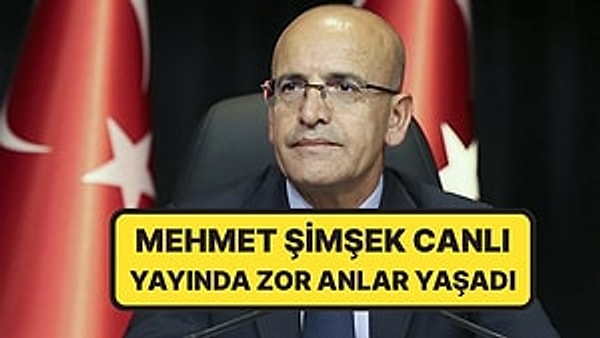 Bloomberg HT ve Habertürk'ün ortak canlı yayınına konuk olan Hazine ve Maliye Bakanı Mehmet Şimşek, zor anlar yaşadı.