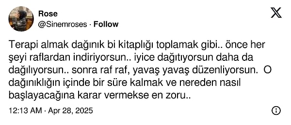 Bazıları, terapinin aslında böyle bir şey olduğunu anlatmaya çalıştı.