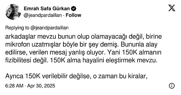 Ardından yazdı.